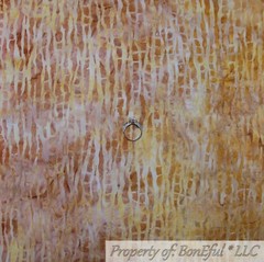 BonEful FABRIC FQ Cotton Quilt Brown Orange Tone Tonal BATIK Flower Garden Leaf