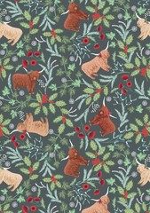 LEWIS & IRENE – Celtic Christmas – Highlands – Iced Forest 1/4yd