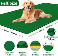 Emerald Green Large Felt Fabric 72″ X 36 “, 1.4 Mm Thick Soft Felt