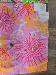 Lilly Pulitzer Lee Jofa Urchin Bimini Fabric Remnant Samples Linen Polyester