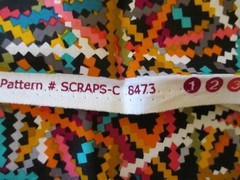 FABRIC COTTON BERNATEX Scraps Vibrant Colors Geomatric Kanvas 1yd 44″