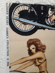 Alexander Henry Fabric Heels On Wheels 2006 Tea Hot Rods Pinup Girls 18 X 21
