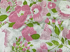 Beautiful Pink and White Floral Embossed Fabric 4 yards x 45″ $15.00