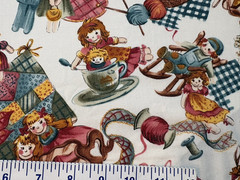 Marti Mitchell cotton quilt fabric dolls Vintage patchwork Collectibles 2 yds