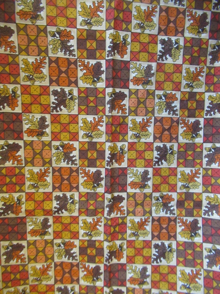 “Harvest Time” FALL LEAVES COTTON Fabric Hegdahl General Fabrics 1Y3″X44″