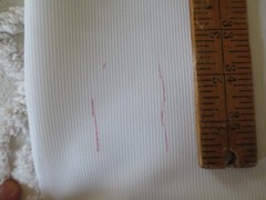 4103. Off-White SEMI-SHEER RIBBED Drapery SYNTHETIC FABRIC – 53-1/2″ x 10 yds.