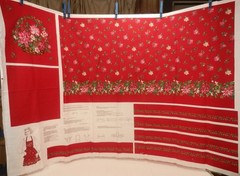 VIP “Flowers of Christmas” Garden Flowers Apron Cut & Sew Fabric Panel One-Size