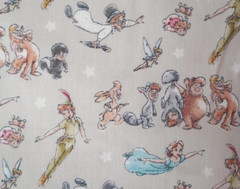 Disney peter pan wendy fun fabric blue 11 to 9.5 inch 1pc