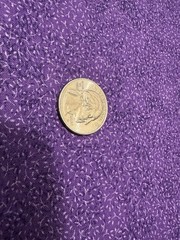 VTG Mini Leaf Vine Purple Mottled Cotton 3/4Yd PREWASHED