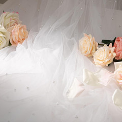 2 Yards White Pearl Tulle Fabric, 60 Inch Wide | Wrinkle Free, Pearl Mesh Fabric