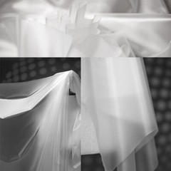 TPU Fabric Semi Transparent Cloth Waterproof Raincoat Costume Tablecloth DIY50cm