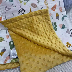 Minky Dot Fabric by The Yard 3D Plush Fleece Quilting Soft Craft Material for