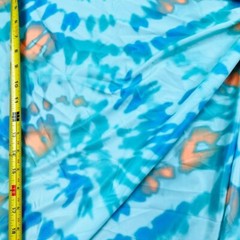 Tie Dye Blue Print Nylon Spandex Fabric 4 Way Stretch By Yard