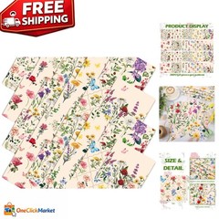Versatile 20Pcs Cotton Fabric Bundles with Wildflower Designs for Summer Crafts