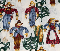 33″ X 44″ Alexander Henry “little scarecrows” Corn Field Fabric (c) 1994 7/8+ YD
