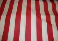 3 YARDS Outdoor Upholstery Waterproof Red White Striped Canvas fabric Home