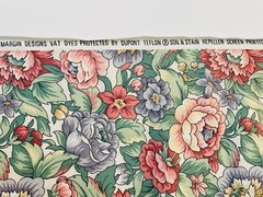 Vintage Stanley King Studios Screen Print Floral Fabric
