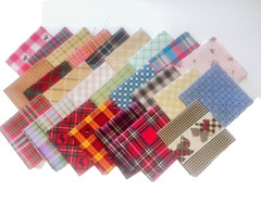 10″ Pre-Cut Fabric Squares – PLAID Prints – 40 Pieces