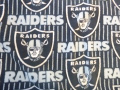 NFL Fleece Fabric- Las Vegas Raiders (60 inches wide by 36 inches long)
