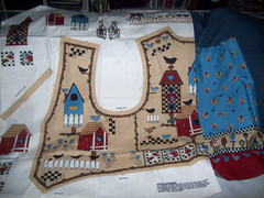 BIRDHOUSE BUNGALOW VEST One Size Cotton Fabric w/Instructions & lining fabric