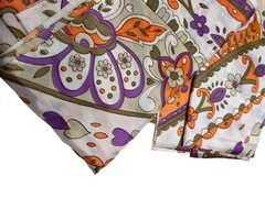 Vintage NOS Pale Pink / Purple Floral Paisley Fabric Rayon 3 Pieces 7 Yds Total