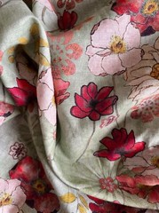 Luxury dress fabric. Made in Italy. Cotton 60%, linen 40%
