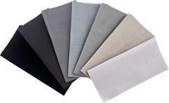 Gray Solid Cotton Fabric Charm Pack 5″ x 5″ Precut Quilt Squares, 42 Pcs (7 Shad