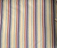 1.75 Yards Gold Yellow Red Brown Stripe Jersey Knit Fabric Soft 47” X 63”