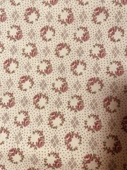 Vintage Light Pink Calico Cotton Quilt Fabric Cabbage Rose BTHY