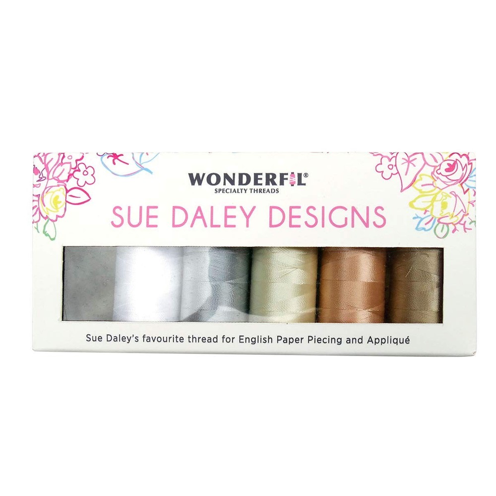 WonderFil Sue Daley Designs Neutrals Specialty Threads, 6 x Small, Neutral