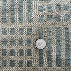 Upholstery Fabric Squares Blue Green Gray Woven Rectangles 17″ Lot of 11