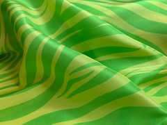 Lime Green Zebra Stripe China Silk HABOTAI Fabric 12mm weight 54″ width