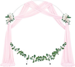 Wedding Arch Draping Fabric 1 Panel 29″ x 19Ft Blush Pink Sheer Chiffon Curtain