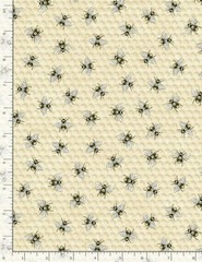Bee Bees Honeybee Honey Natural 7173 Timeless Durable Cotton Fabric 37″ Bolt END