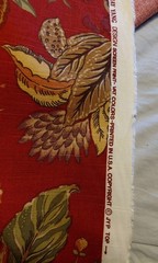 VTG Jay Yang Design Floral Jacobean Upholstery Cotton Fabric 54″ X 92″