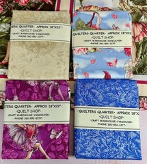 RARE Michael Miller Blossom Flower Fairies Soft Book Fabric Panel + FQ & Pattern