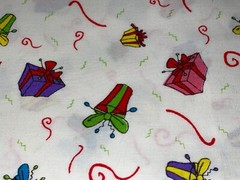By 1/2 Yd Dr. Suess Gift Packages Wrapped Bows Cotton Quilt Fabric BTHY Springs