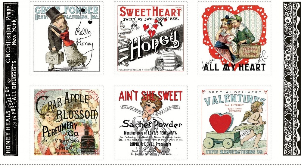 Riley Blake All My Heart by J. Wecker Frisch PD14130 Valentine Adds 24″ Cotton
