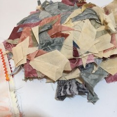 1 Pound 9 Ounces Cotton Print Fabric Quilt Scraps Leftovers N