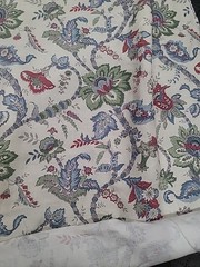 Nicole Fabre Designs Printed Linen ‘Trianon’Fabric in Authentique 2Yds 12″+Tail