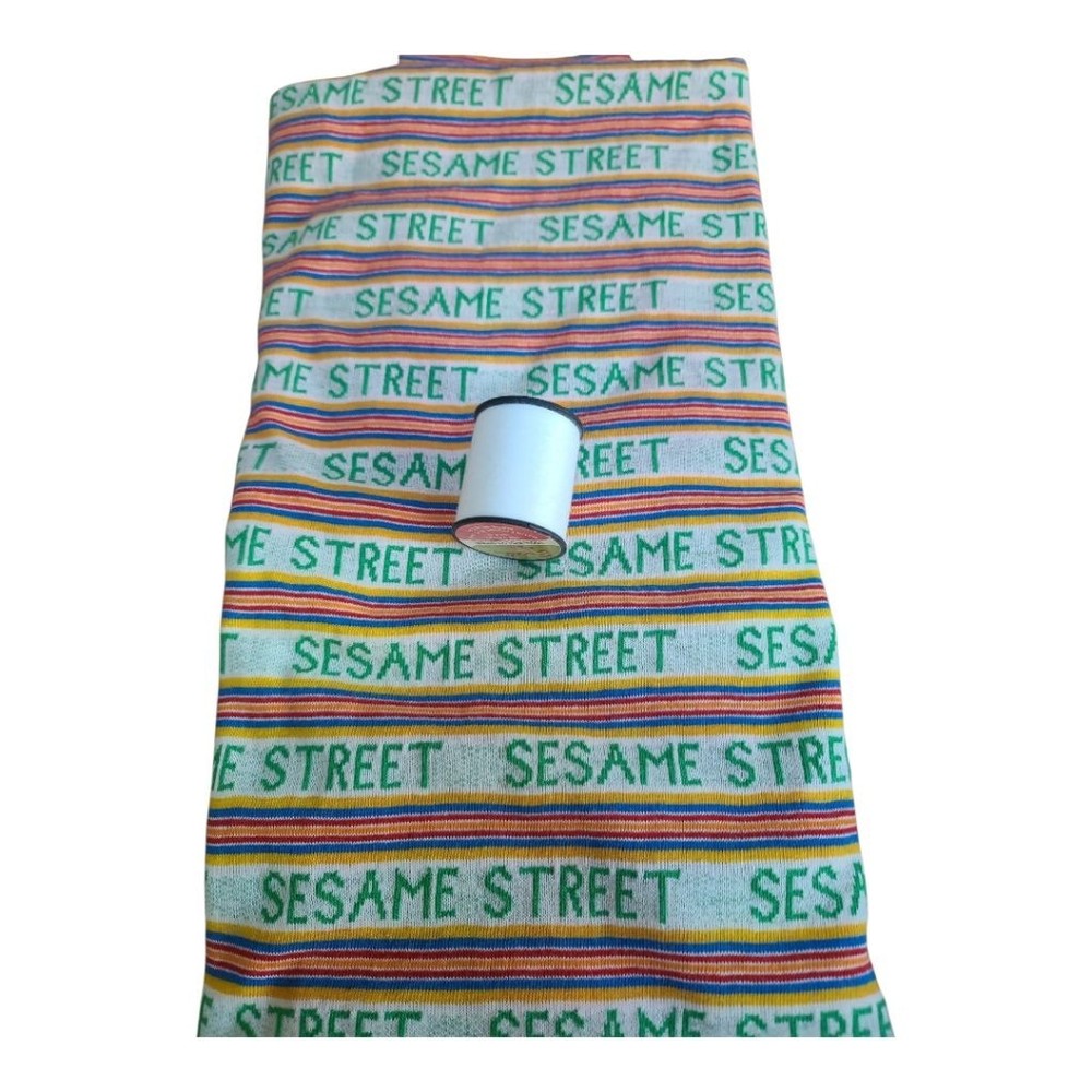 Sesame Street DIY Fabric 60×40 White Green