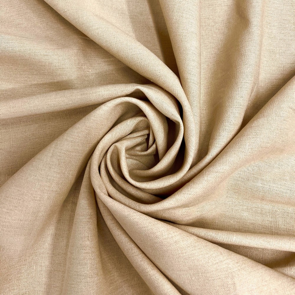 Karla OATMEAL Soft Hand Feel Linen Rayon Fabric by the Yard for Clothes, Costum