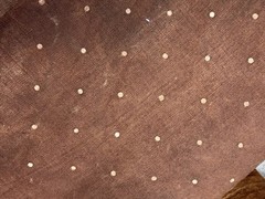 Persimmon Dyed Polka Dot Homespun Fabric by the Half Yard