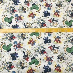1 Yard Marvel Kapow Avengers Super Hero Cotton Fabric Hulk Black Panther Captain
