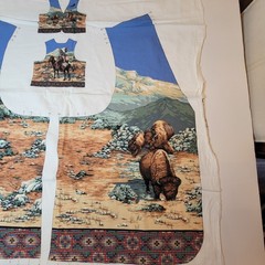 VTG Spring Industries Native Spirit Vest Cut & Sew One Size Horse Eagle Print