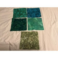 26 Pc Batik Fabric Charm Squares 6 Inch Jewel Tone Earthy Quilting Cotton Lot
