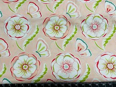 Fat Quarter 18″x21″ Pink Butterfly & Blossoms Floral Flower Spring FABRIC COTTON