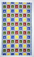 Bobbi’s Picnic Monica Maas Stof 16-65 Faux Patchwork Panels Blocks Fabric 1.4 YD