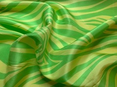 Lime Green Zebra Stripe China Silk HABOTAI Fabric 12mm weight 54″ width
