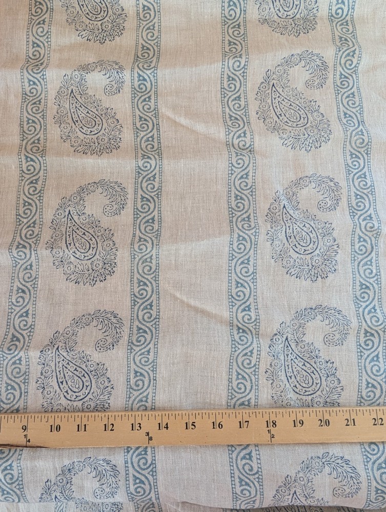 G P & J Baker Vintage Paisley Blue Fabric 2 Yards